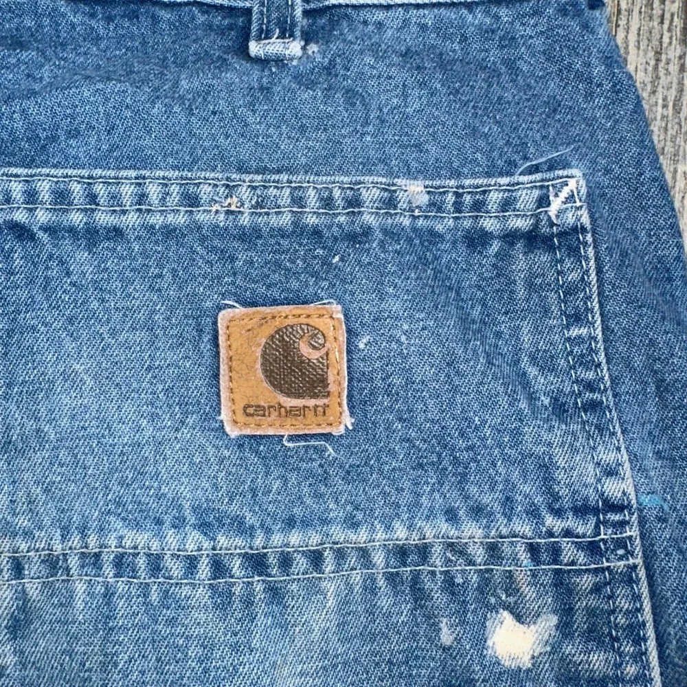Carhartt VTG Painter Pants Denim Blue Workwear Jeans Distressed Grunge‎ Artcore